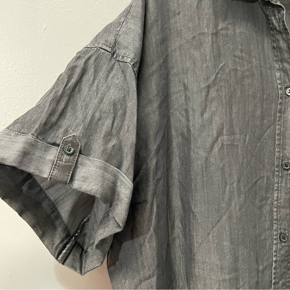 Time & TRU Black Chambray Utility Top Shirt Blouse size XXXL (22) - Picture 4 of 7